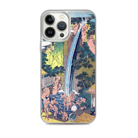 'Roben Waterfall at Mount Oyama in Sagami Province' by Hokusai, ca. 1832 - iPhone Case