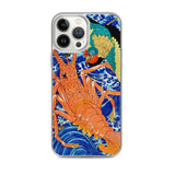 'Phoenix and Lobster' by Kuniyoshi, 1837 - iPhone Case