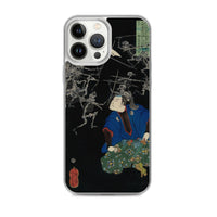 'Taro Mitsukuni Watching Skeletons Battle' by Yoshitoshi, 1865 - iPhone Case