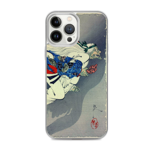 'The Demon Ibaraki Escapes With Its Severed Arm' by Yoshitoshi, 1889 - iPhone Case