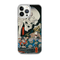 'Takiyasha the Witch and the Skeleton Spectre' (Middle Panel) by Kuniyoshi, ca. 1844 - iPhone Case