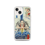 'Mongaku Shonin Under The Nachi Waterfall' by Kuniyoshi, 1860 - iPhone Case