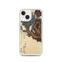 'Hawk And Nestlings In A Pine Tree' (Bottom Half) by Kuniyoshi, ca. 1840s - iPhone Cases