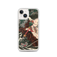 'Princess Kamigashi Attacking An Earth Spider' by Kuniyoshi, 1855 - iPhone Case