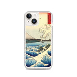 'The Sea at Satta, Suruga' Province' by Hiroshige, 1858 - iPhone Case