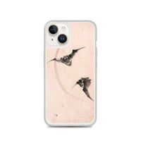 'Bats Against A Crescent Moon' by Hokusai, ca. 1830s - iPhone Case