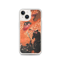 'Kamitsukeno Yatsunada Attacking Saohime's Castle' by Yoshitoshi, 1880 - iPhone Case