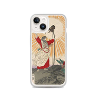 'Emperor Jimmu and the Yata Crow' by Yoshitoshi, 1880 - iPhone Case