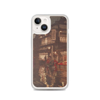 'Kagurazaka Street After A Night Rain' by Yoshida Hiroshi, 1929 - iPhone Case