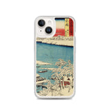 'Musashi: The Sumida River, Morning After Snow' by Hiroshige, 1853 - iPhone Case