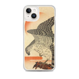 'Hawk And Nestlings In A Pine Tree' (Top Half) by Kuniyoshi, ca. 1840s - iPhone Case