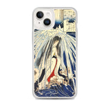 'Hatsuhana Meditating Under The Waterfall', by Kuniyoshi ca. 1842 - iPhone Case