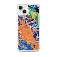 'Phoenix and Lobster' by Kuniyoshi, 1837 - iPhone Case