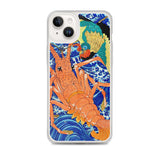 'Phoenix and Lobster' by Kuniyoshi, 1837 - iPhone Case