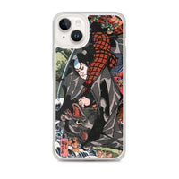 'Miyamoto Musashi Killing A Monster Bat' by Kuniyoshi, ca. 1830 - iPhone Case