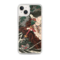 'Princess Kamigashi Attacking An Earth Spider' by Kuniyoshi, 1855 - iPhone Case