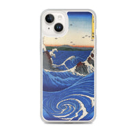 'Awa: Rough Seas At Naruto' by Hiroshige, 1855 - iPhone Case