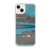 'Washerwomen in Settsu' by Hiroshige, 1857 - iPhone Case