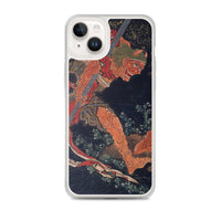 'Kobo Daishi Wards Off A Demon By Reciting The Tantra' by Hokusai, ca. 1840s - iPhone Case