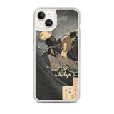 'Benkei Calming The Waves At Daimotsu Bay' by Yoshitoshi, ca. 1885 - iPhone Case