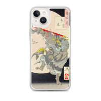 'The Monkey King and the Moon Rabbit' by Yoshitoshi, 1889 - iPhone Case