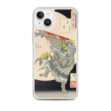 'The Monkey King and the Moon Rabbit' by Yoshitoshi, 1889 - iPhone Case