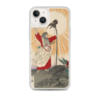 'Emperor Jimmu and the Yata Crow' by Yoshitoshi, 1880 - iPhone Case