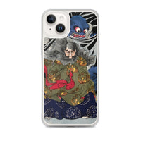 'The Black Cloud Prince Attacked By A Giant Spider' by Yoshitoshi, 1867 - iPhone Case