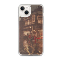 'Kagurazaka Street After A Night Rain' by Yoshida Hiroshi, 1929 - iPhone Case