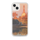 'The Golden Pagoda in Rangoon' by Yoshida Hiroshi, 1931 - iPhone Case