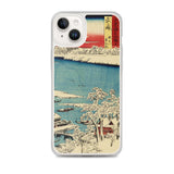 'Musashi: The Sumida River, Morning After Snow' by Hiroshige, 1853 - iPhone Case