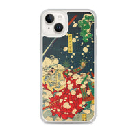 'Snow At Yoshino' (Left Panel) by Yoshitoshi, 1867 iPhone Cases