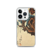 'Hawk And Nestlings In A Pine Tree' (Bottom Half) by Kuniyoshi, ca. 1840s - iPhone Cases