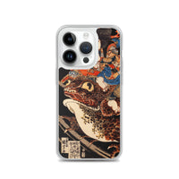 'Tenjiku Tokubei Riding His Fire Toad' by Kuniyoshi, ca. 1828 - iPhone Case