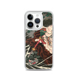 'Princess Kamigashi Attacking An Earth Spider' by Kuniyoshi, 1855 - iPhone Case