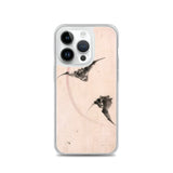 'Bats Against A Crescent Moon' by Hokusai, ca. 1830s - iPhone Case