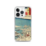 'Musashi: The Sumida River, Morning After Snow' by Hiroshige, 1853 - iPhone Case