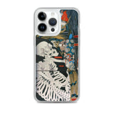 'Takiyasha the Witch and the Skeleton Spectre' (Combined Triptych) by Kuniyoshi, ca. 1844 - iPhone Case