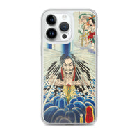 'Mongaku Shonin Under The Nachi Waterfall' by Kuniyoshi, 1860 - iPhone Case