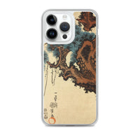 'Hawk And Nestlings In A Pine Tree' (Bottom Half) by Kuniyoshi, ca. 1840s - iPhone Cases