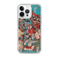 'One Hundred And Eight Heroes of the Shuihuzhuan' (Print 4) by Kuniyoshi, ca. 1830 - iPhone Case