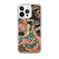 'The Sage Nagasaina Sonja Summoning A Dragon From A Bowl' by Kuniyoshi, 1836 - iPhone Case