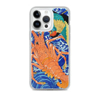 'Phoenix and Lobster' by Kuniyoshi, 1837 - iPhone Case