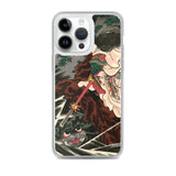 'Princess Kamigashi Attacking An Earth Spider' by Kuniyoshi, 1855 - iPhone Case