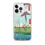 'Horikiri Iris Garden' by Hiroshige, 1857 - iPhone Case