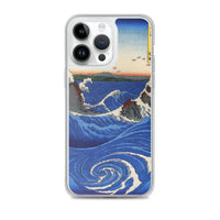 'Awa: Rough Seas At Naruto' by Hiroshige, 1855 - iPhone Case