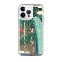 'Shimotsuke: Urami Waterfall on Mount Nikko' by Hiroshige, 1853 - iPhone Case