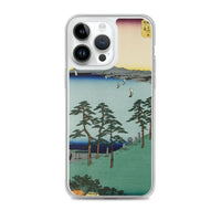 'Oiso: Saigyo's Hermitage at Shigitatsu Marsh' by Hiroshige, 1855 - iPhone Case