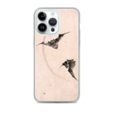 'Bats Against A Crescent Moon' by Hokusai, ca. 1830s - iPhone Case