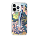 'Roben Waterfall at Mount Oyama in Sagami Province' by Hokusai, ca. 1832 - iPhone Case